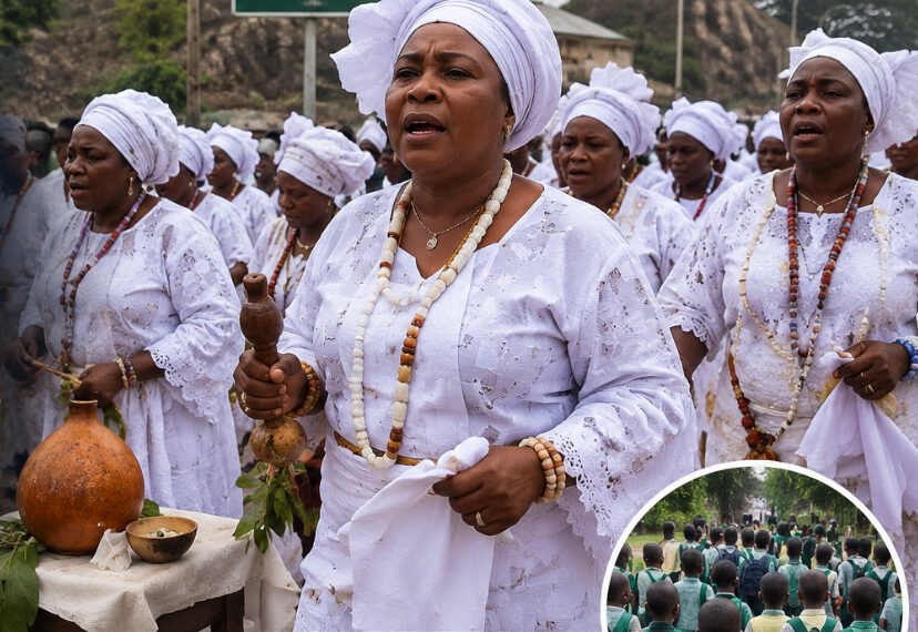 Kidnapped Oyo Schoolchildren: Traditional Worshippers Hold Spiritual Procession for Victims’ Release in Abeokuta.